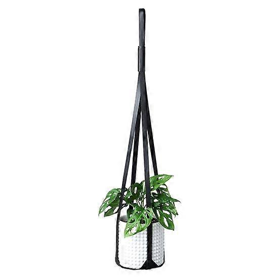 Hanging Basin Multifunctional Adjustable Faux Leather Space-Saving Plant Hanging Basket for Balcony