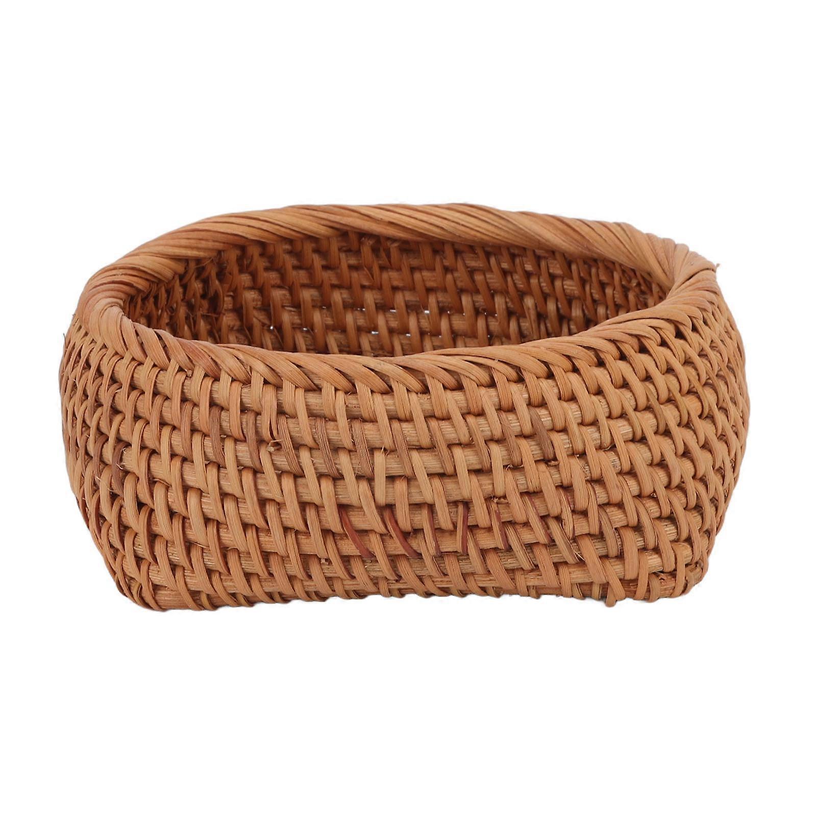 Hand-woven simple and exquisite rattan storage basket