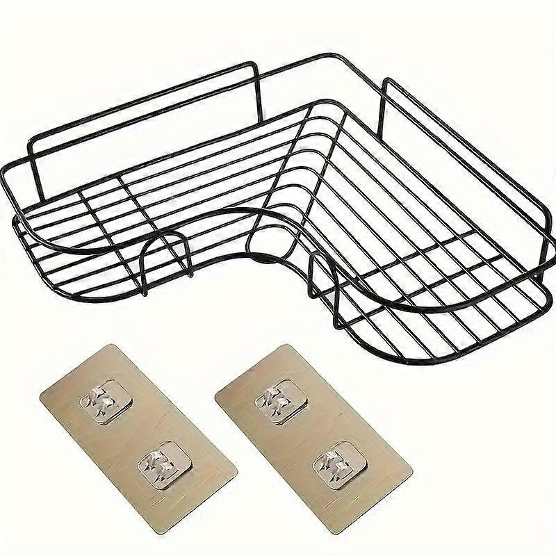 1pc Triangle Wall Mounted Shower Caddy Rack for Bathroom and Kitchen - Easy Installation, Convenient Storage,