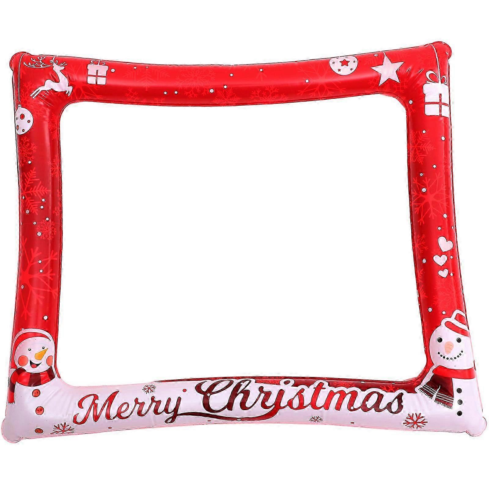 Christmas Inflatable Frame Party Selfie Prop Christmas Photo Booth Prop Party Decoration