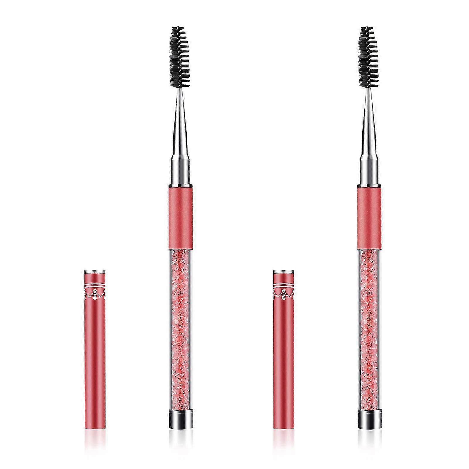 2 PCS Eyelash Brush Mascara Brushes with Cap Makeup Wands fast