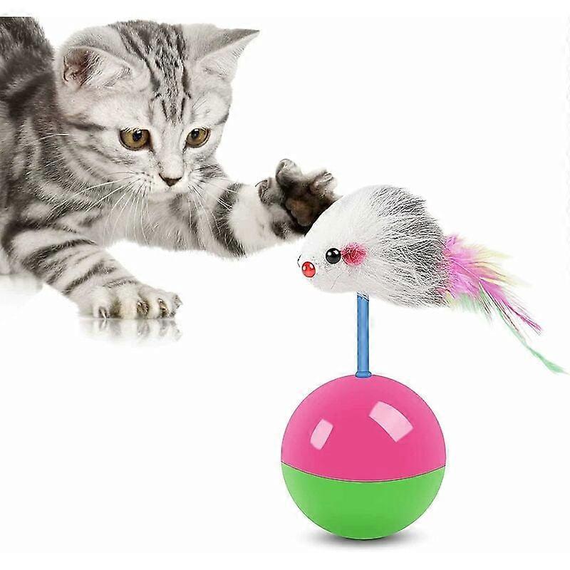 Standing Mouse Cat Toy, Interactive, Tumbler Mice