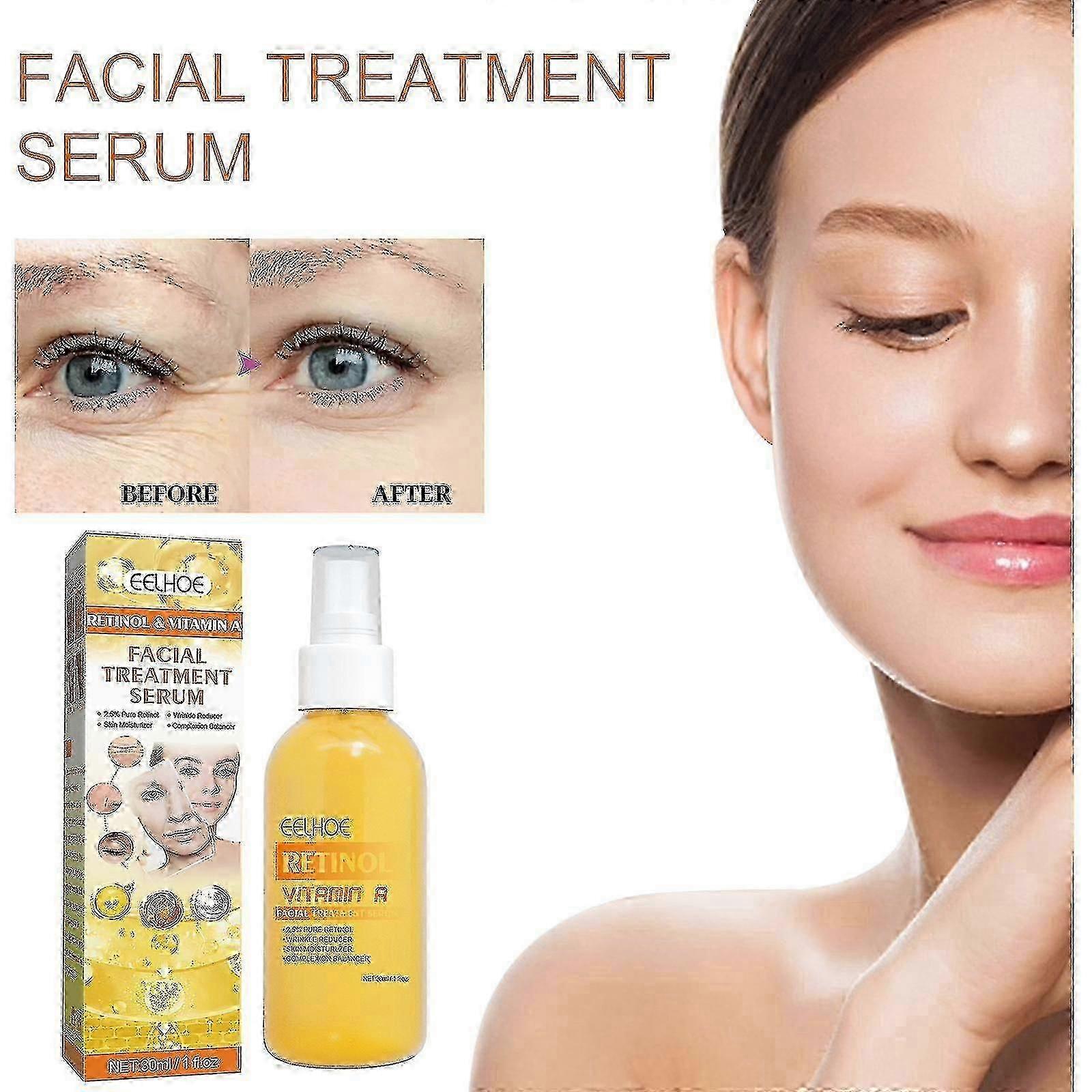 EELHOE Retinol Anti-Wrinkle Essence Spray fades fine lines around the eyes, tightens pores, and brightens the ski