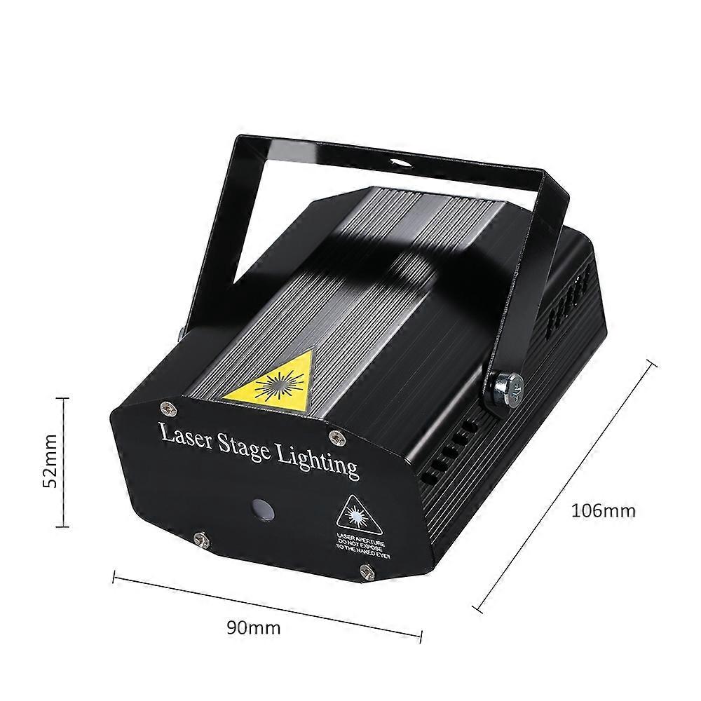 AC 110-240V LEDs Lasering Stage Light with Tripod Sound-activated Red & Green Light Patterns Stage P