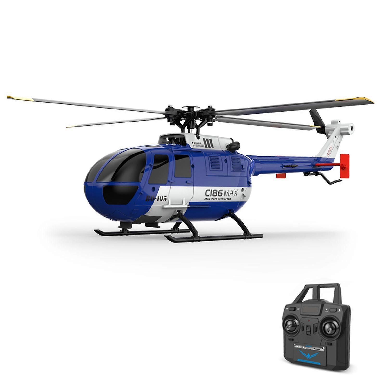 Remote Control Helicopter 6-axis Gyroscope 2.4G 4CH Single Propeller Aileron Free Helicopter with Function Optical Flow Positioning Low Voltage Alarm