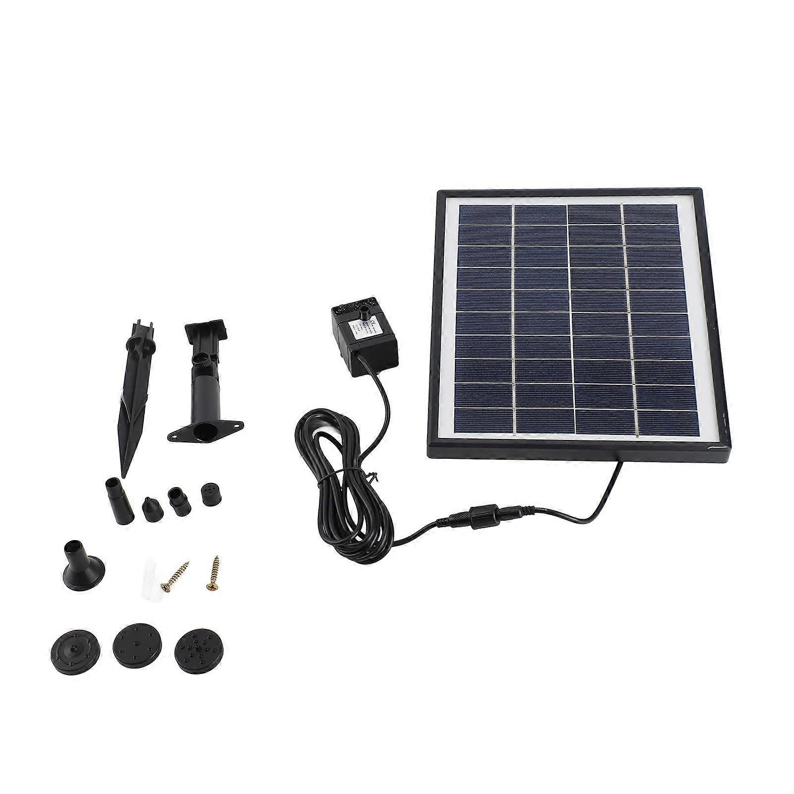 Solar Fountain Pump 6.5W 6 Fountain Modes Energy Saving Solar Water Pump for Pool Garden Yard