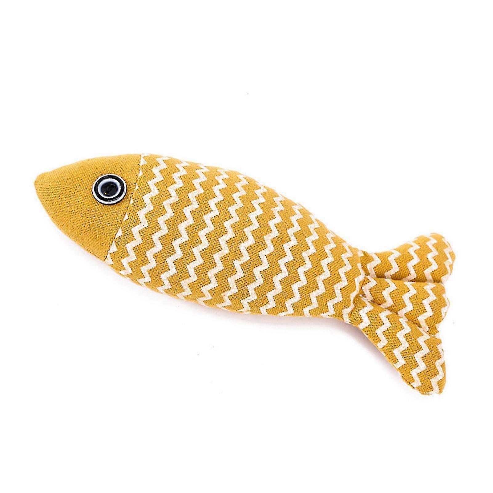 Burlap Fish Catnip Cat Toy Bite Resistant Attract Attention Multifunction Catnip Cat Toys for Cat Lovers f74