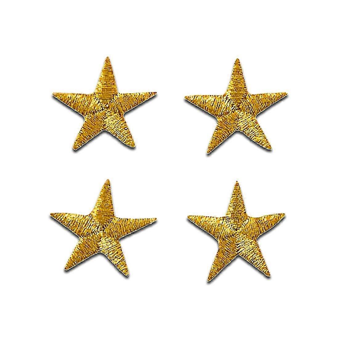 Aufnher / Bgelbild - Set Stern  gold/wei  1,8 x 1,8 cm - Patch-Yvan
