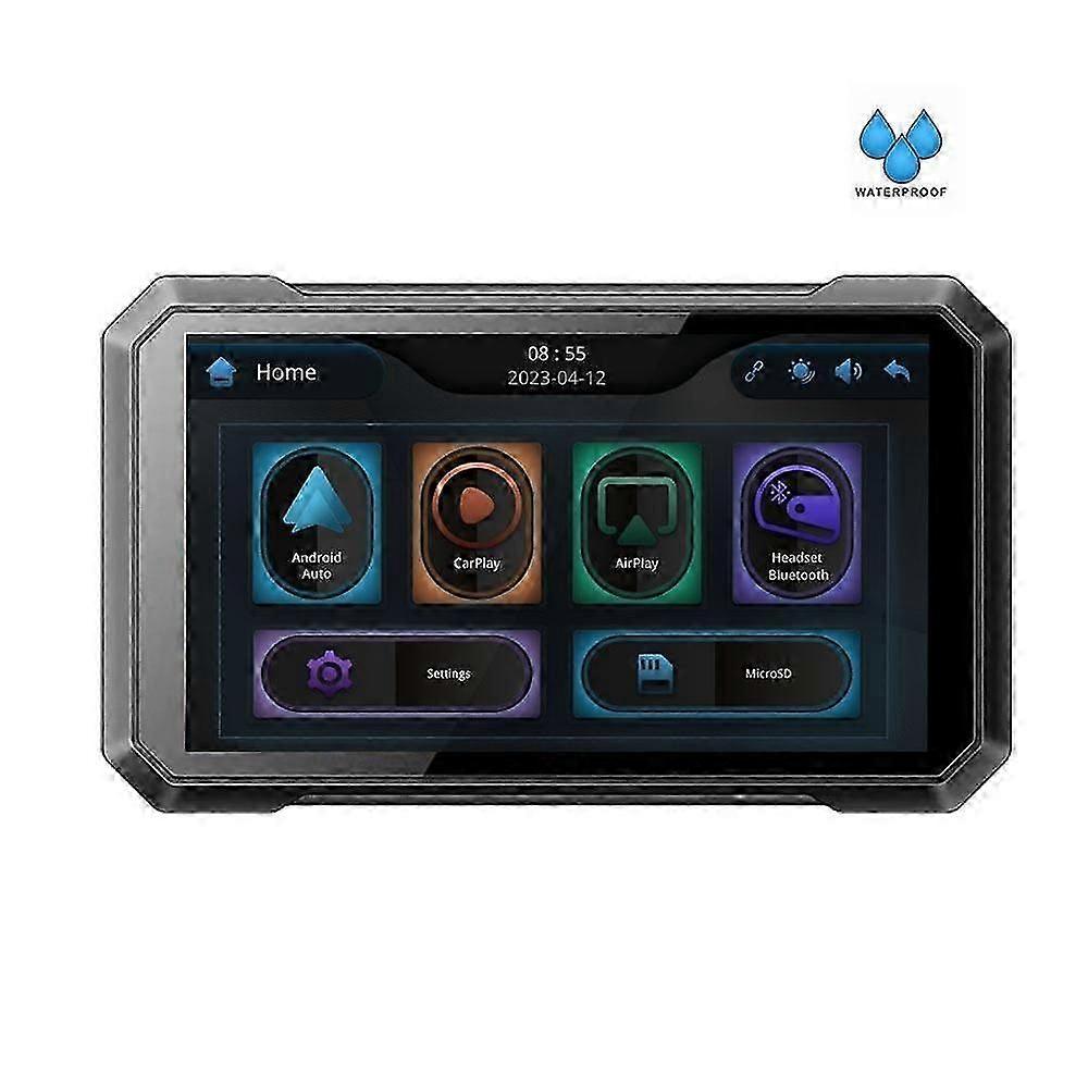 7 Inch Motorcycle GPS Navigator Wireless Projection Video Player