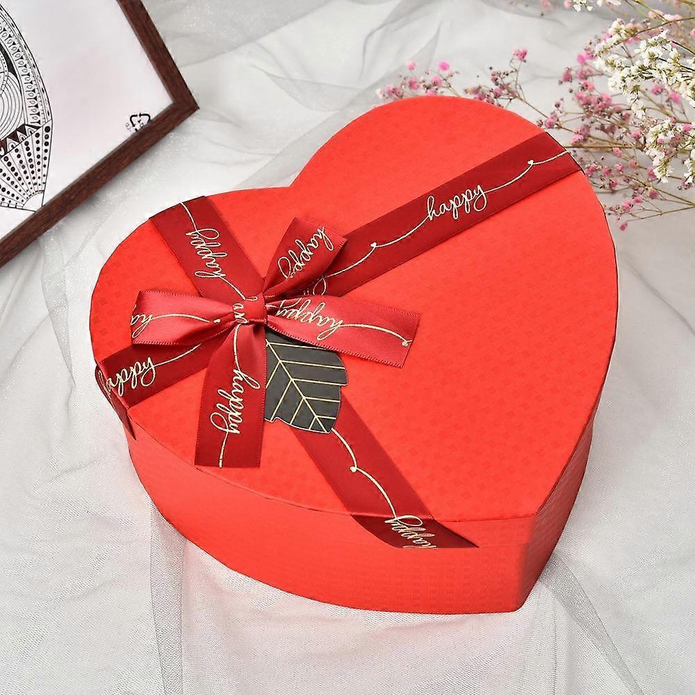 Bowknot Silk Ribbon Packaging Paper Box Red Gift Storage Container Present Boxes Valentine's Day