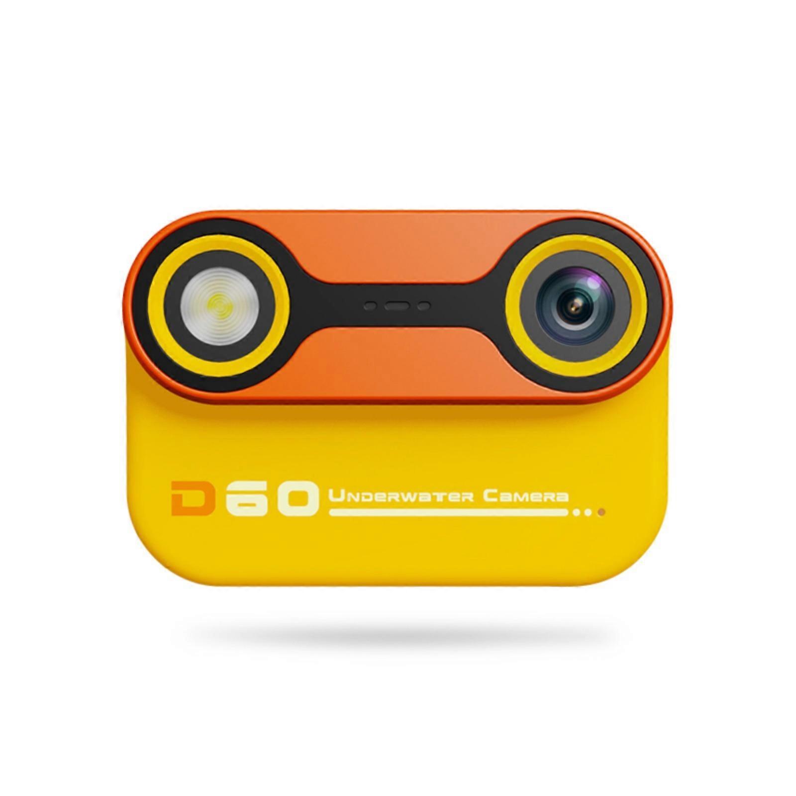 Kids Mini Waterproof Digital Camera 2.4In IPS Display 3Meter Depth For Kids Teens Traveling Use for Video Recording Yellow