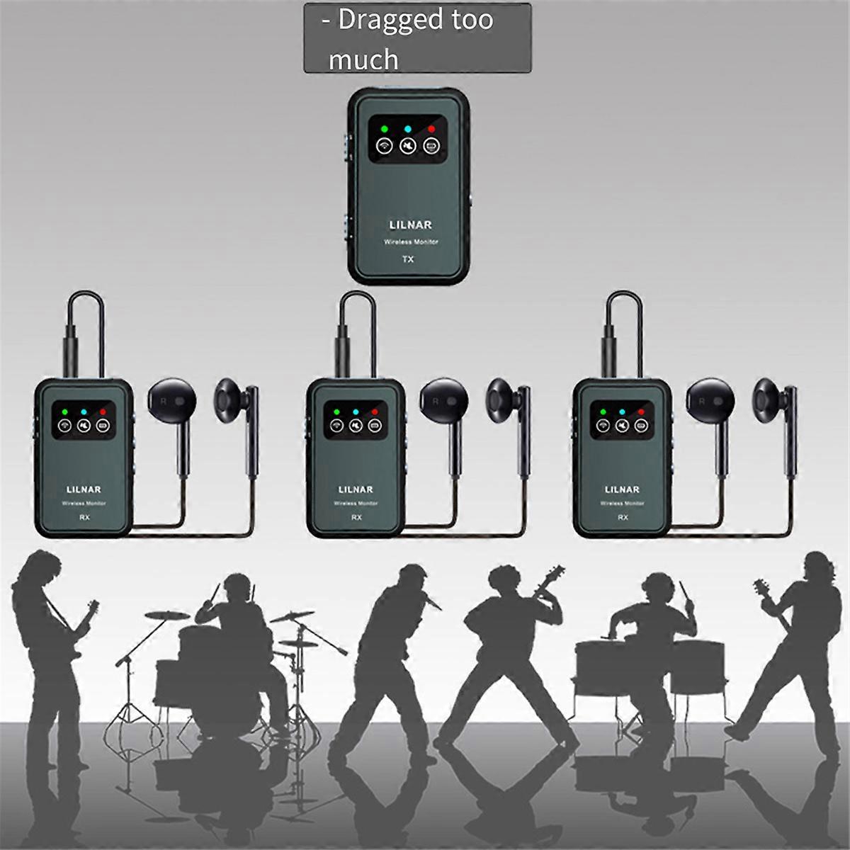 Wireless In Ear Monitor System Support Stereo Mono Singer Studio
