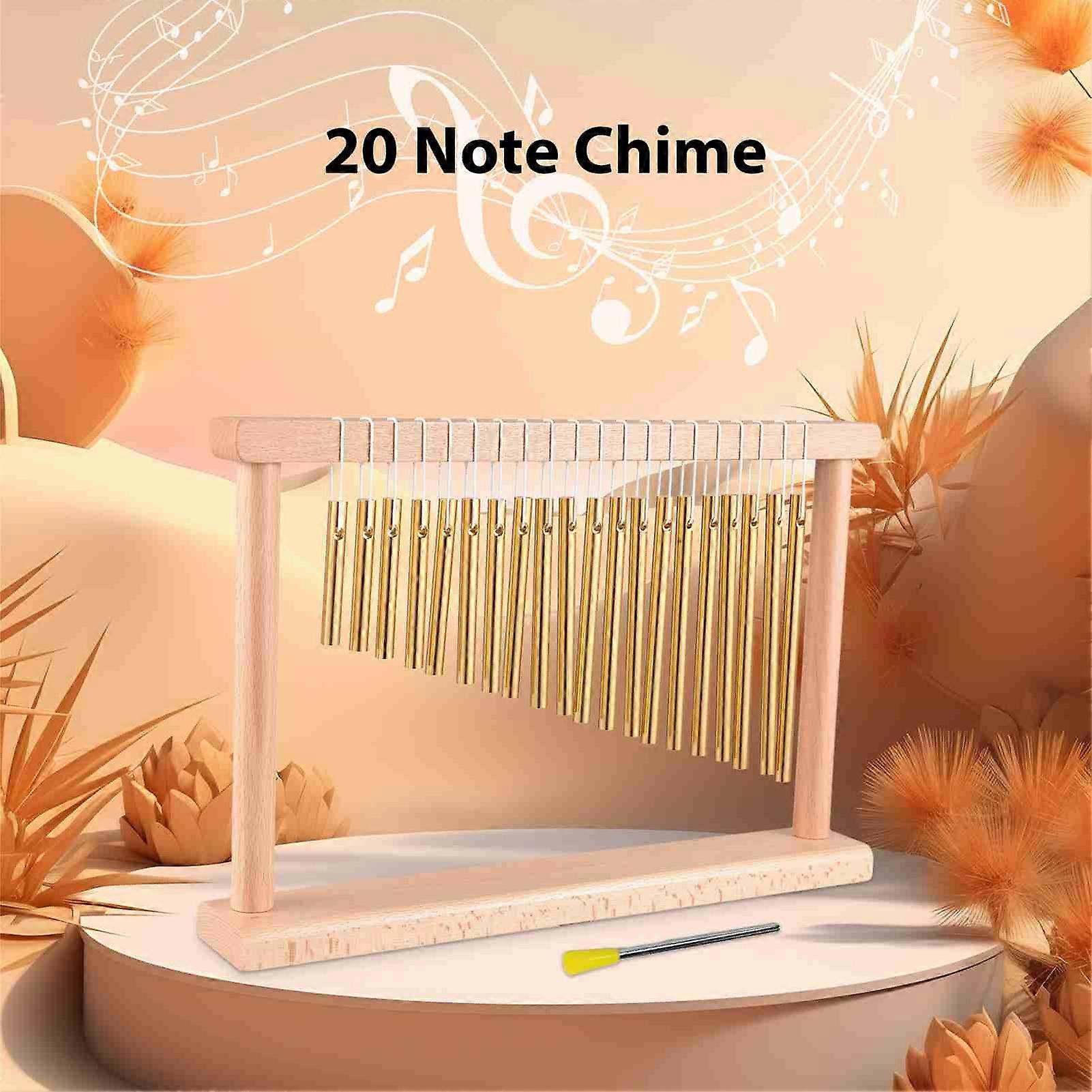 20 Tone Bar Chimes Single Row Table Top Wind Chimes 20 Bars Chimes Percussion Instrument