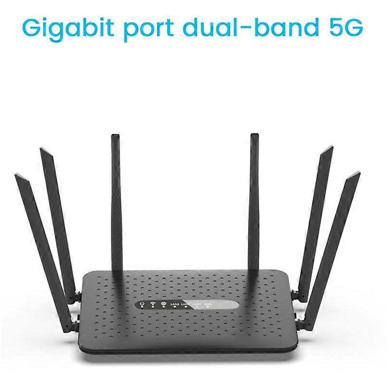 WIFI-Router Gigabit-WLAN-Router 2,4G/5G Dualband-WLAN-Router mit 6 Antennen WiFi-Repeater-Zeichen
