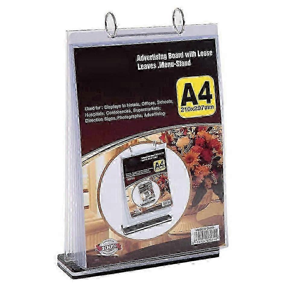 Detachable A4 Multi-Page Flip Display Card Label Business Menu Holder