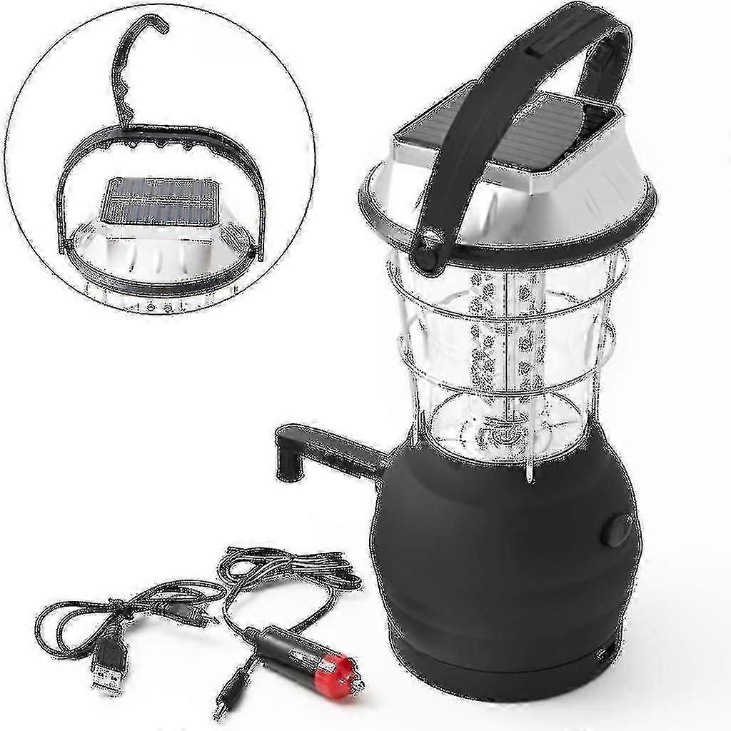 Solar Lantern,hand Crank Dynamo 36 Led Camping Lantern Emergency Light