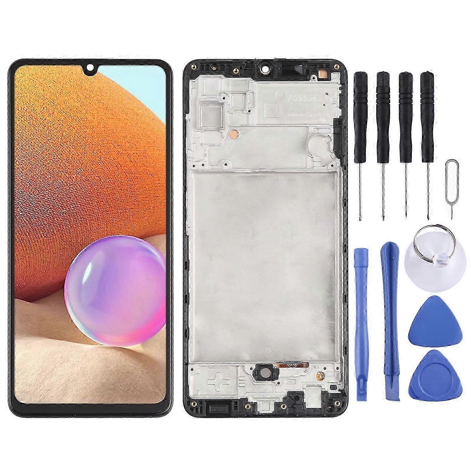 Samsung Galaxy A32 4G Compatible LCD Screen with Frame Attachment
