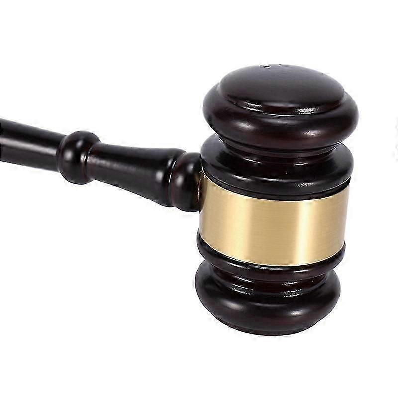 "Wooden judge's gavel auction hammer with sound block compatible with attorney judge auction handwork"