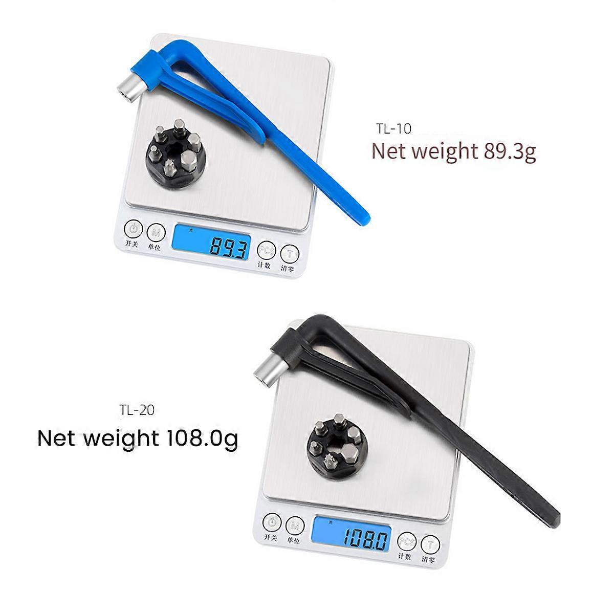 Bicycle Portable Torque Wrench Inner Hexagon Set TL-20 Blue