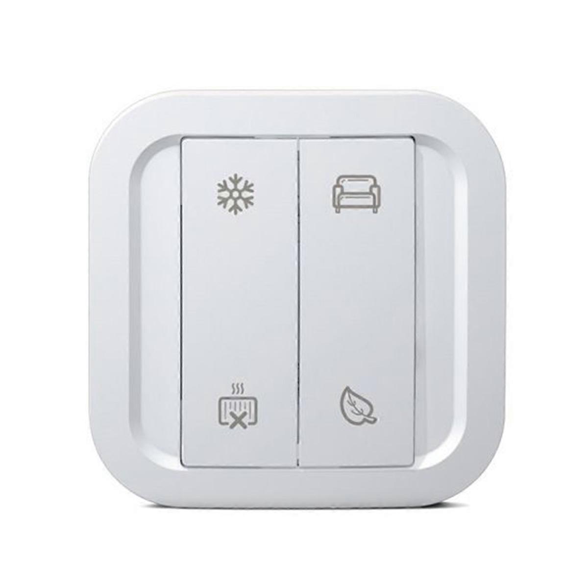 EnOcean Compatible Wireless Smart Wall Switch for Heaters, White