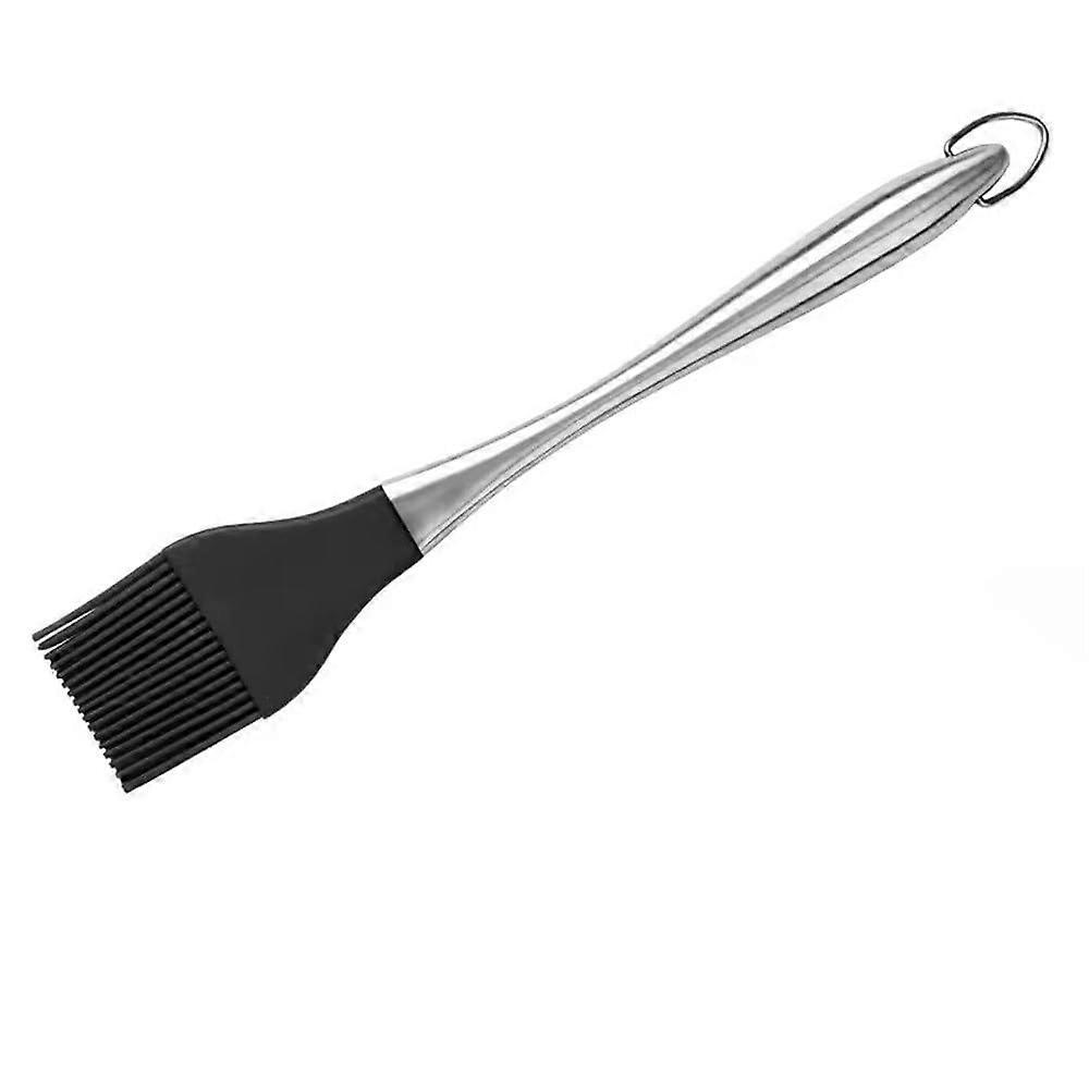 Basting Brushes Stainless Steel Barbecue Oil Brush for Baking, Sauce, and Butter - Black Handle Design