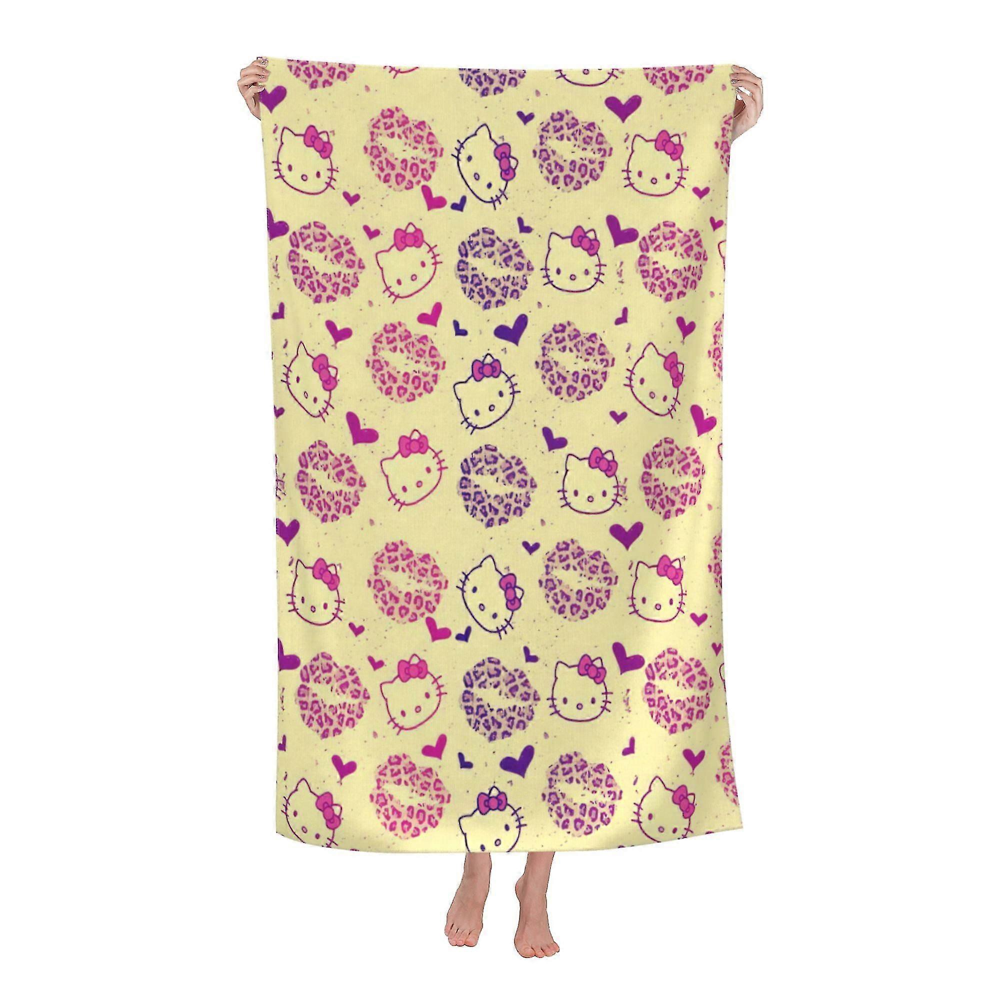Hello Kitty Beach Towel, Large Microfiber Bath Towel #83wq