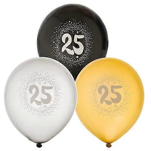Ballon 25 år 6-pak Latex