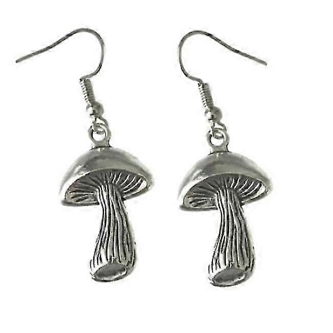 Earrings - mushroom Silver