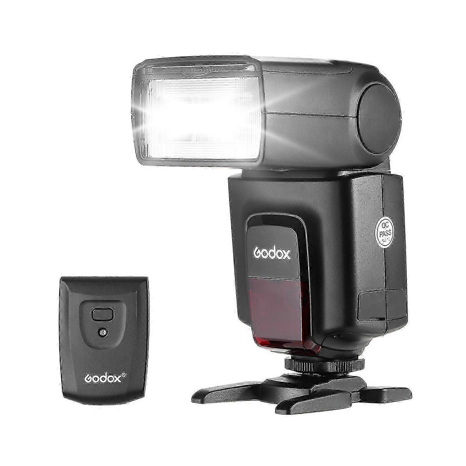 Tt520 Universal On-camera Flash Electronic Speedlite + At-16 2.4g Wireless Trigger Transmitter Guide Number 33 S1 S2 Modes Replacement For Canon Nikon