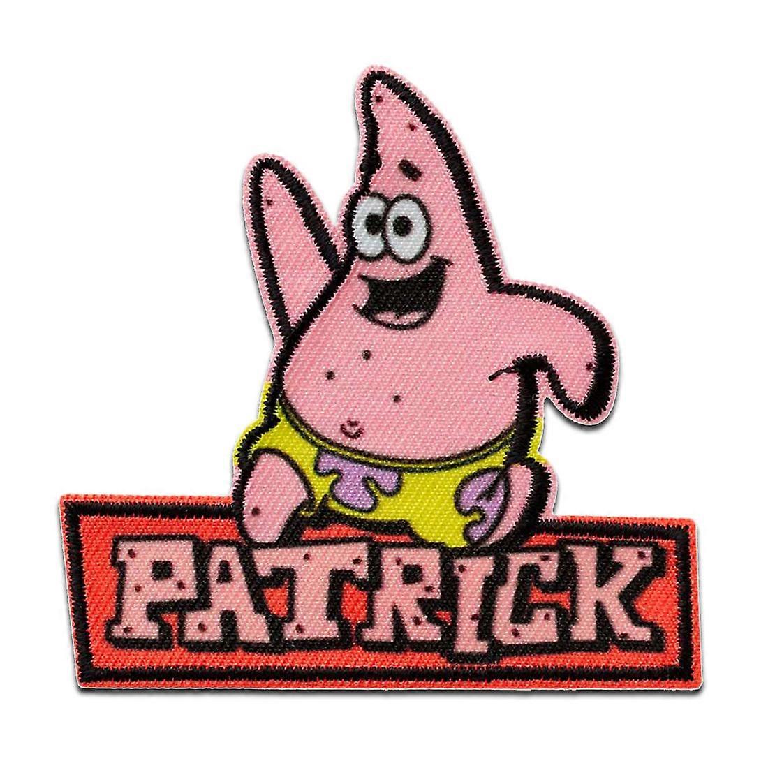 Spongebob Patrick - patch, iron-on patch, iron-on patch, size: 6.9 x 7.1 cm
