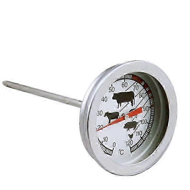 Meat & Cooking Thermometer, Stainless Steel - Silver