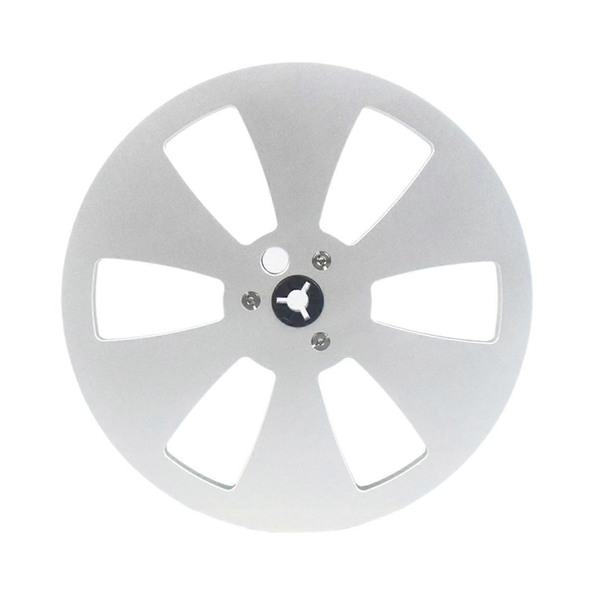 7 Inch 6 Hole 1/4 Empty Take Up Reel to Reel Small Hub Empty Tape Reels Opening Machine Tray Metal Tape Recorder Parts E