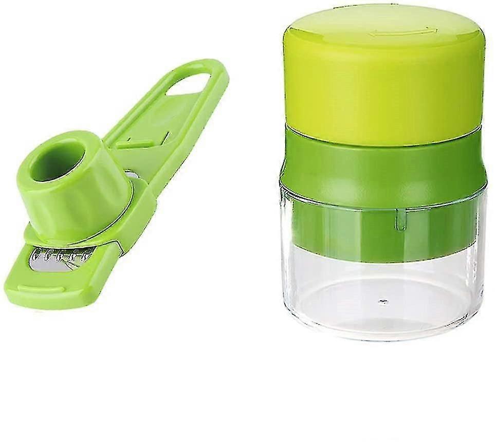 Garlic Press - Crusher With Storage Container, Suitable Garlic Nuts Peanut
