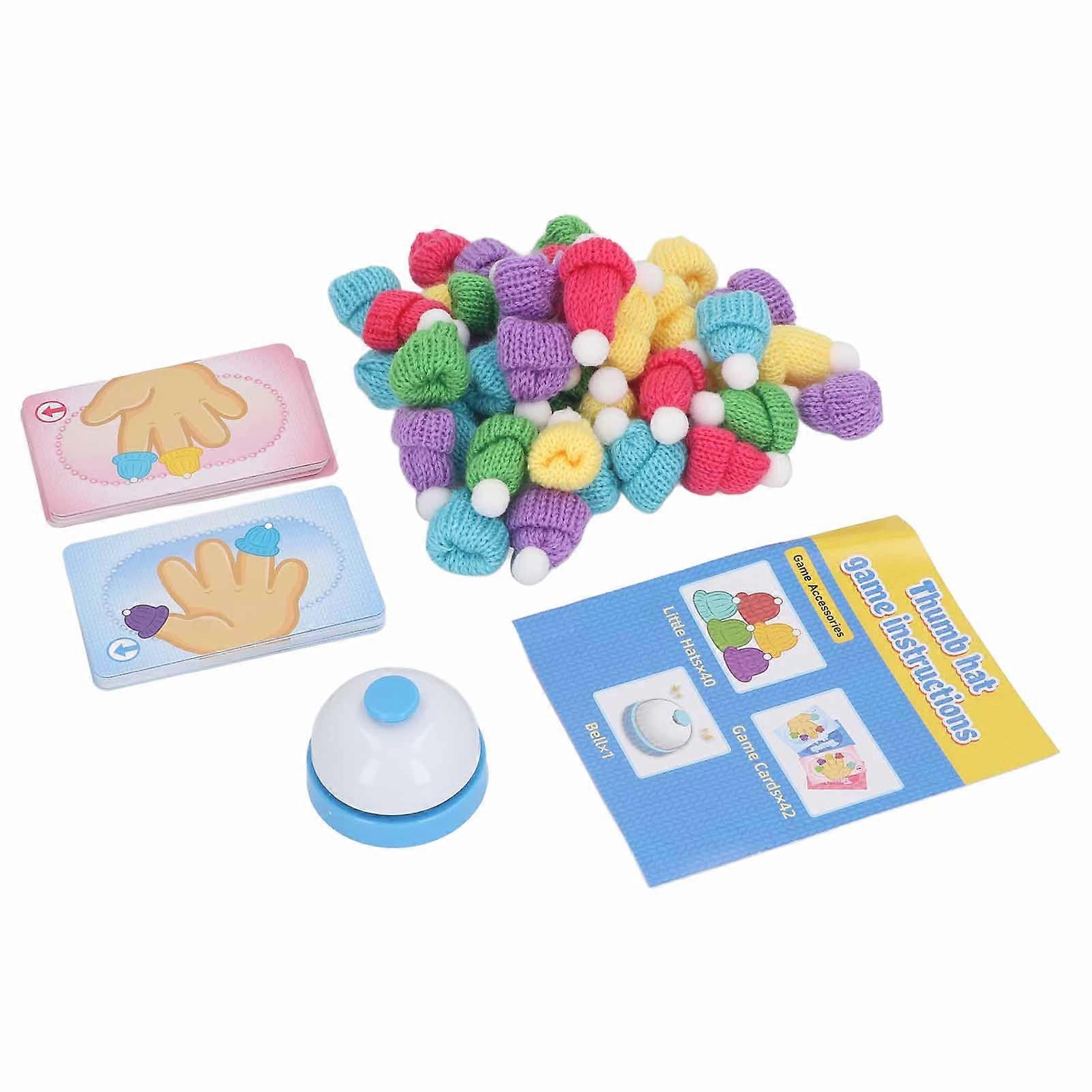 Knitted Thumb Cap Toy Colour Recognition Left and Right Hand Training Finger Miniature Game Hats