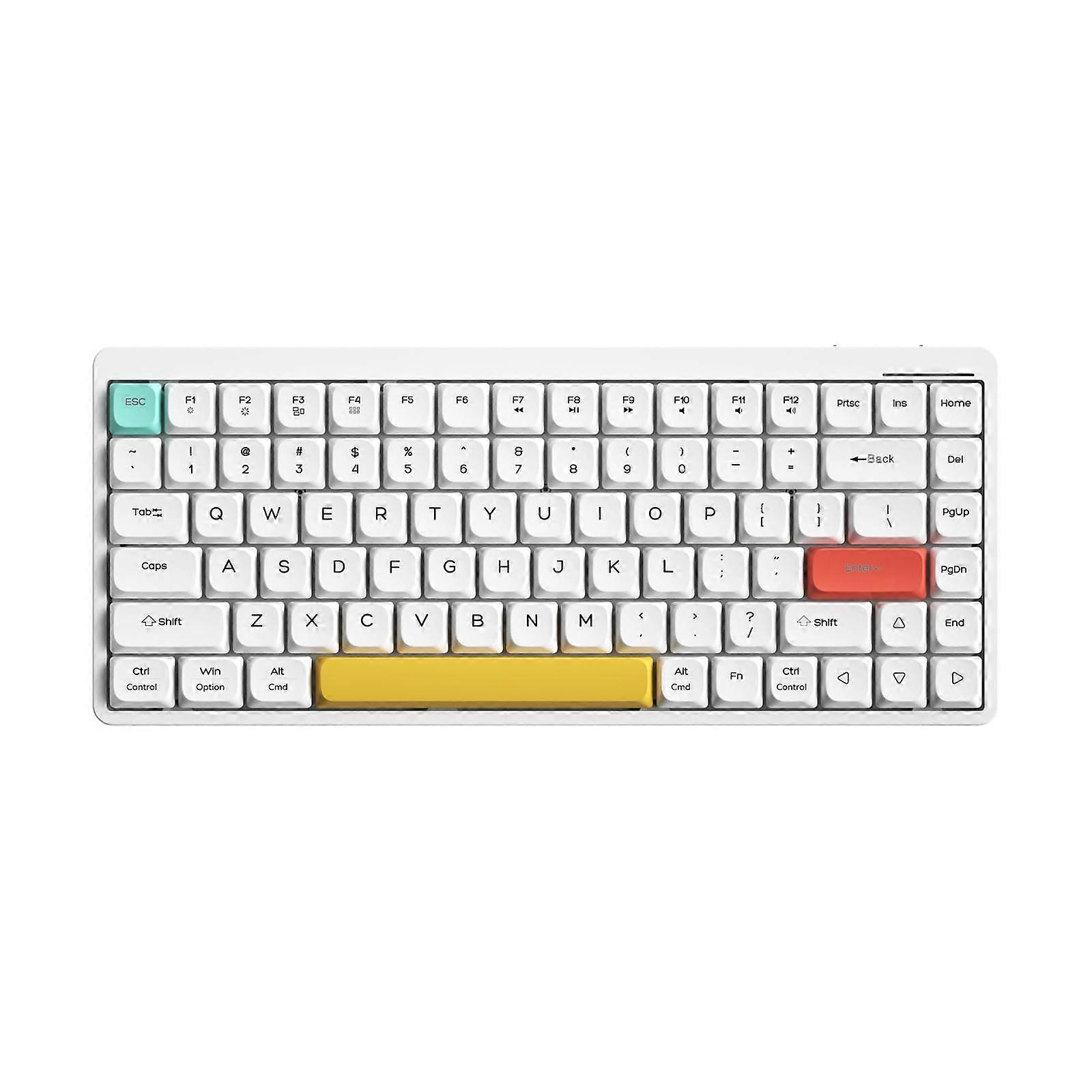 Wireless Mechanical Keyboard 2.4G/Bluetooth, UltraSlim Low Profile Silent Red Switch, 75% 84 Keys