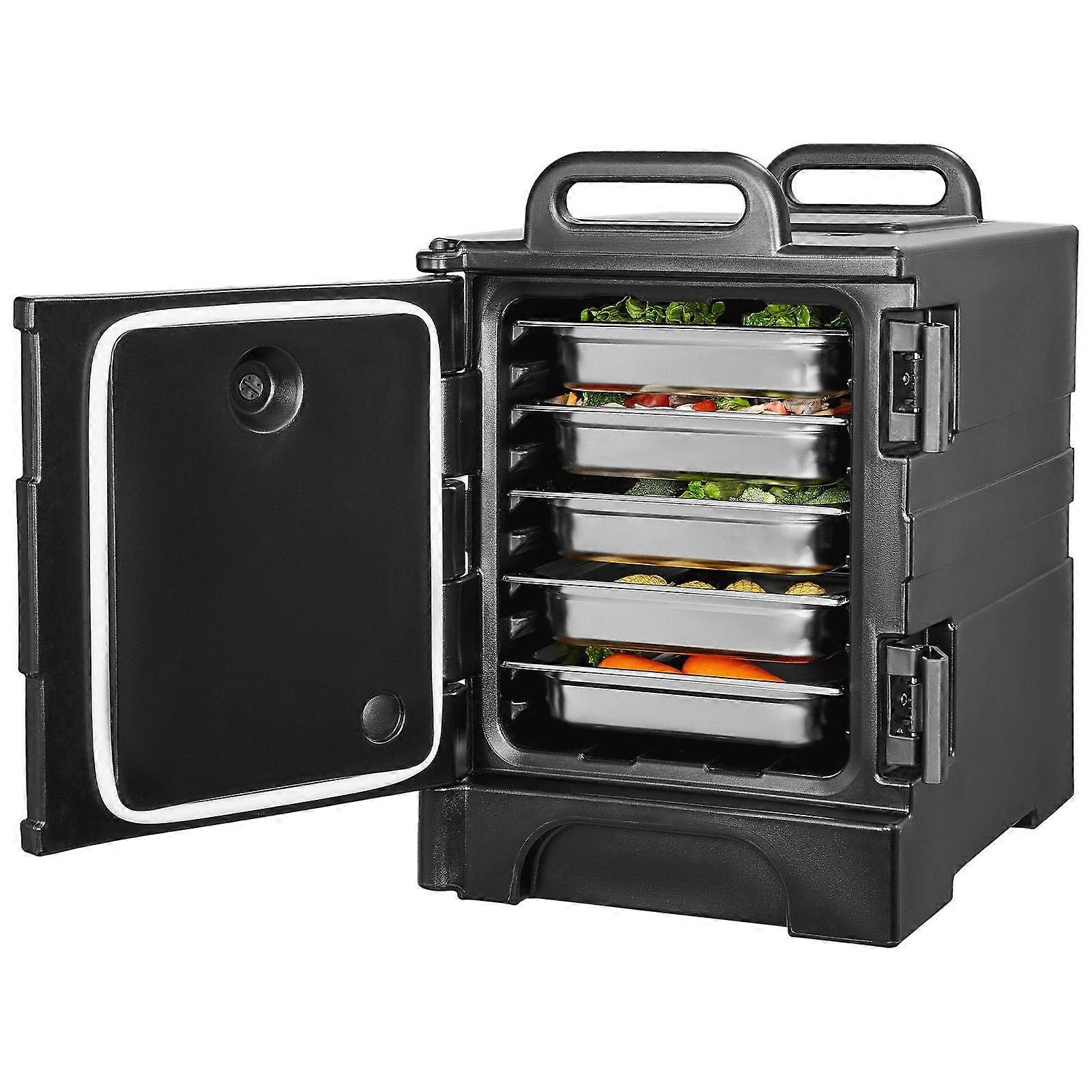 Isolierter Lebensmittelpfannenträger, 81 Qt Hot Box für Catering, Lebensmittelboxenträger mit Doppelschnallen, Frontlader-Speisenwärmer mit Griffen