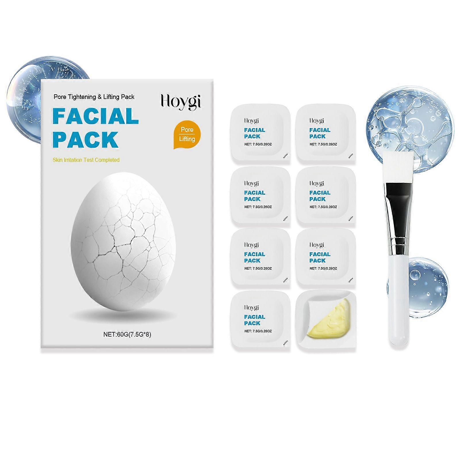 60g Lifting Face Mask Kit Eggshell Concept with 8 Pods & Application Brush