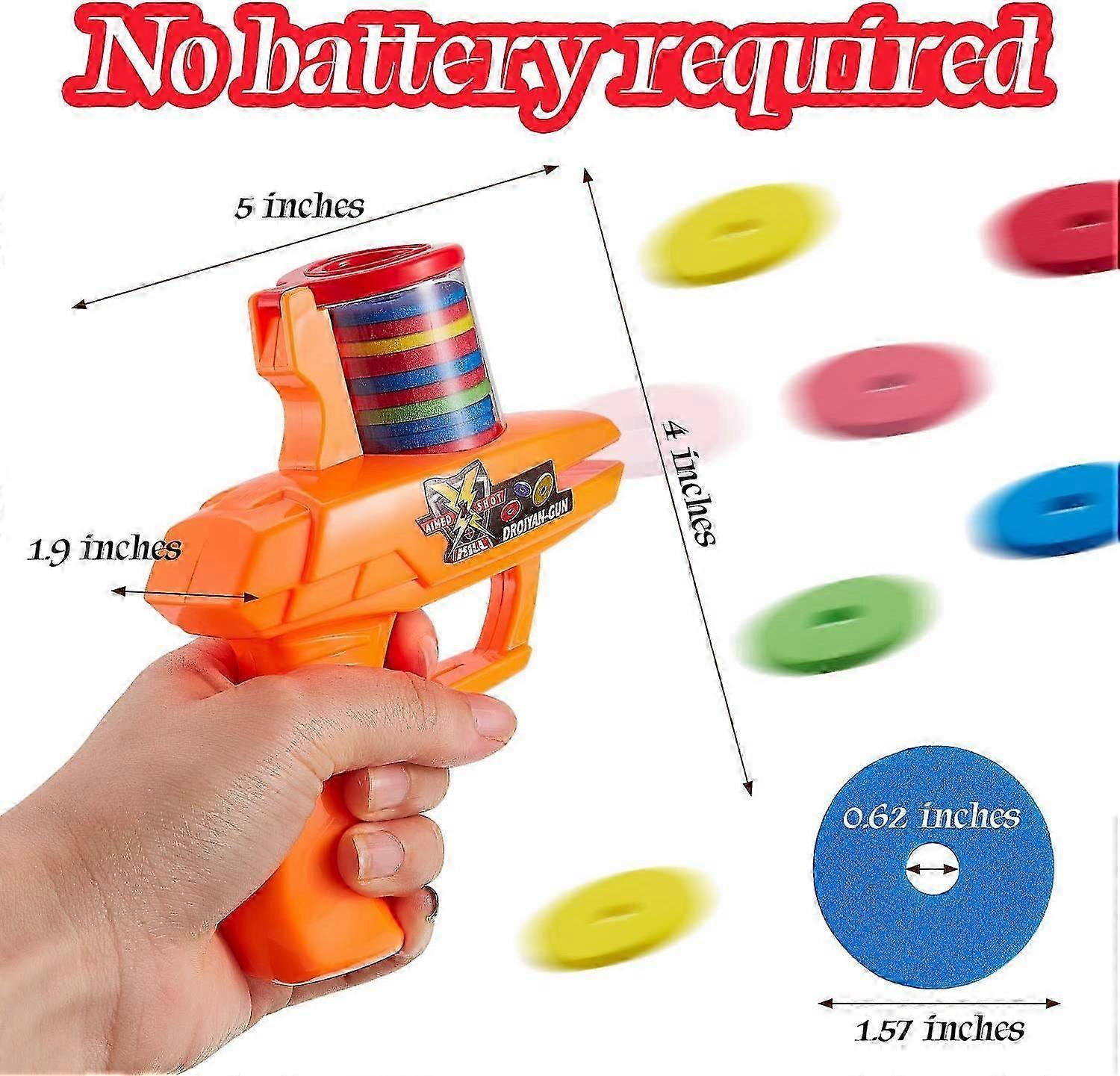 2 Pieces Foam Disc Launcher Zip Shot Shooter Disc Shooter Random Color well
