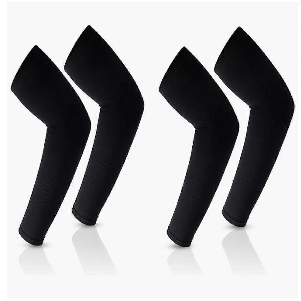2pcs Black Fingerless Style for Summer Ice Silk Sleeves
