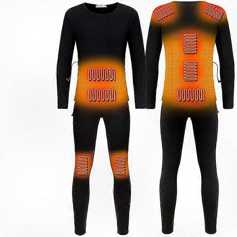 USB Heated Thermal Underwear Set with 9-Zone Adjustable Temperature for Men and Women