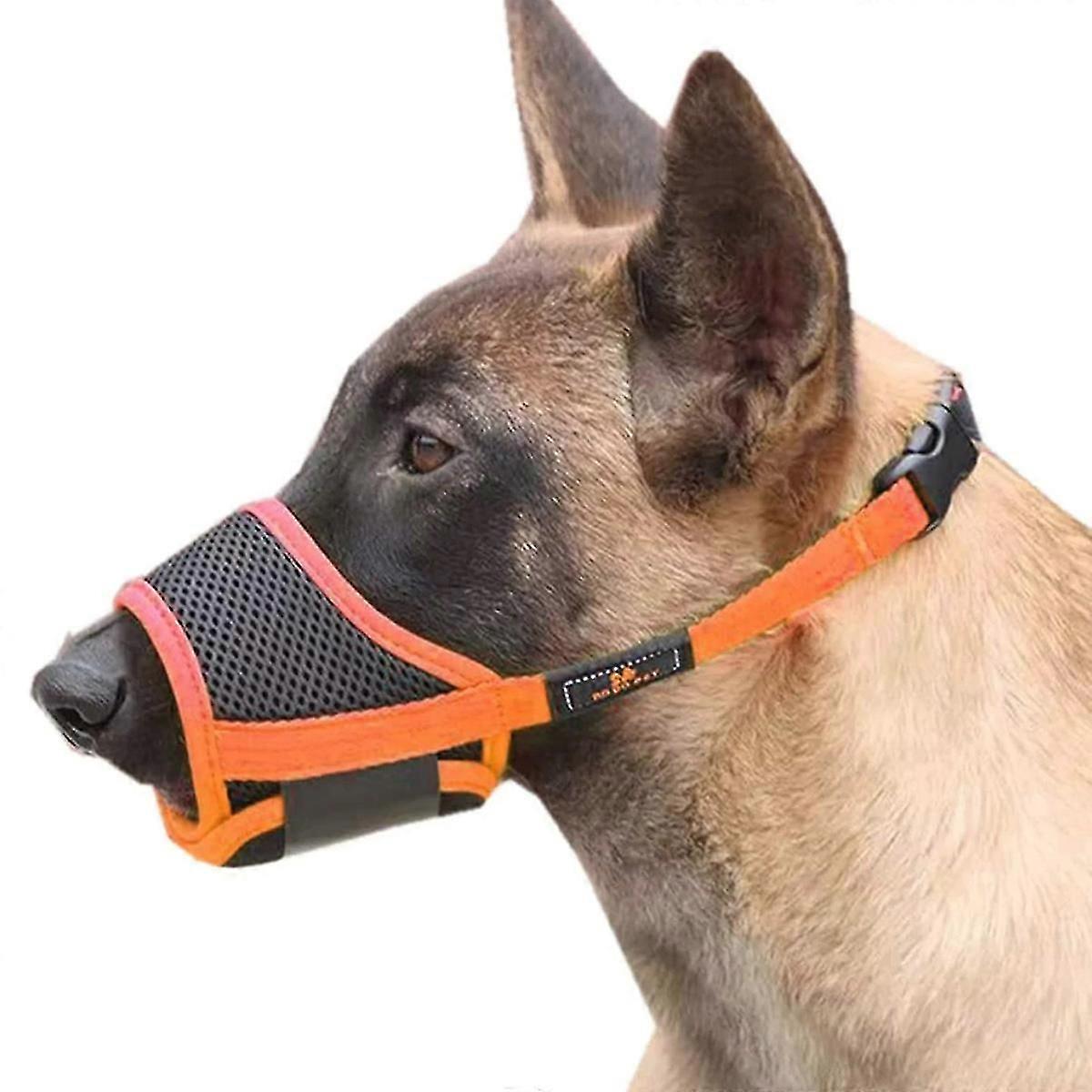 Soft Breathable Muzzle For All Dog Sizes, Ultra-Humanized Design With Air Mesh Nylon Ensuring Panting And Drinking Freedom, Adjustable Drinkable Pet