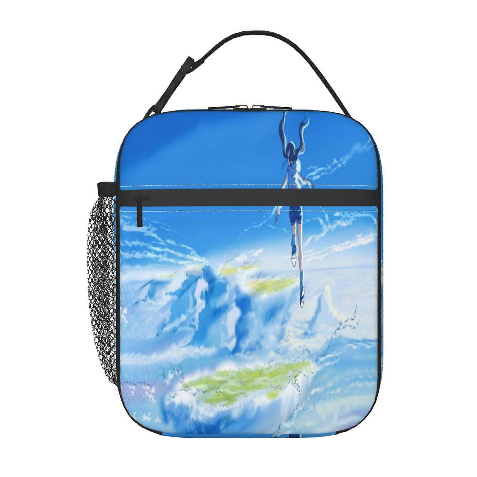 j51 Weathering with You Lunch Bag 3-in-1 Multifunctional Tote, Includes Utensil Pouch & Ice Pack, Perfect for Business Travel b51