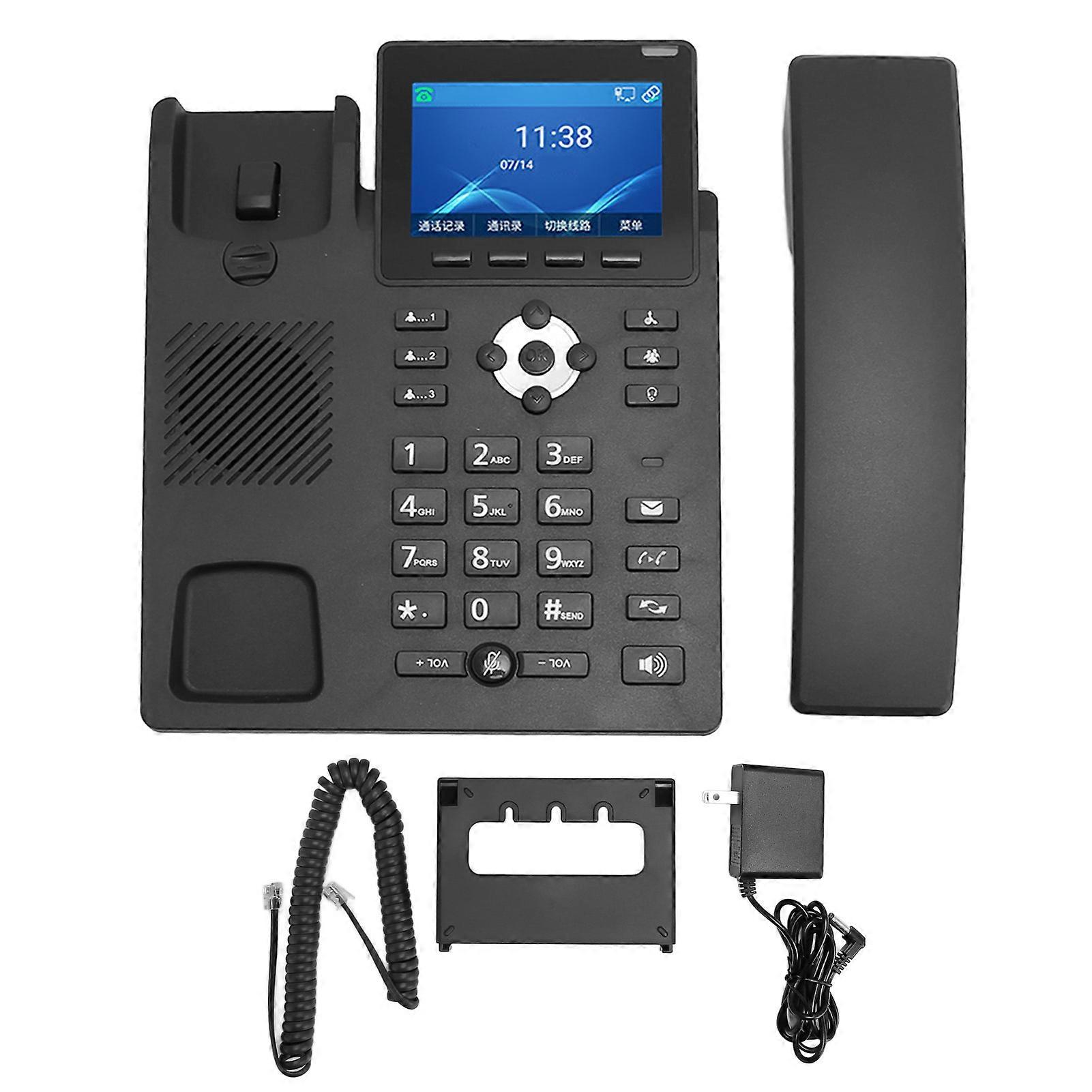 IP Telephone 3.5in Color Screen 2.4G/5G WiFi 1000M RJ45 Programmable Buttons VoIP Phone for Office Business