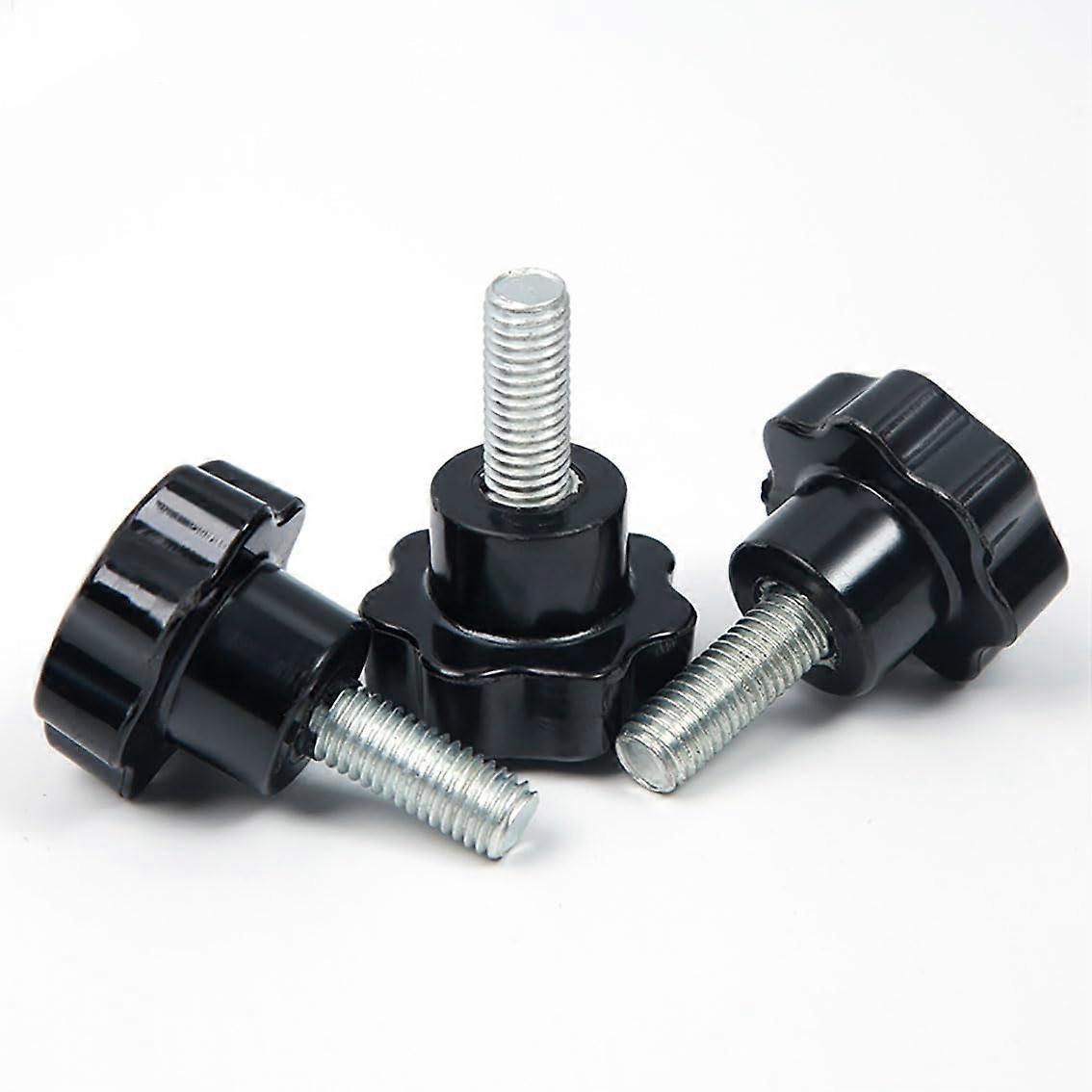 M4 M5 M6 M8 M10 Plum Handle Shape Thread Clamping Handle Bakelite Bolt Hand Knob Tightening Screw Star Knob Head (Size: D48M8x50)