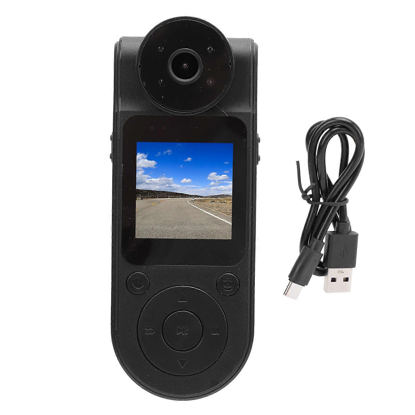 Wearable Small Camera with Back Clip - High Resolution Night Mode & HD Display Screen
