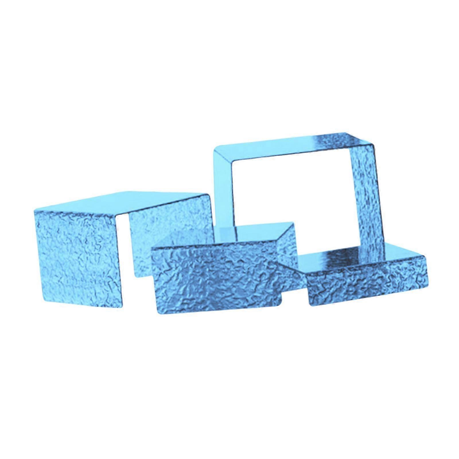 4 stykker Buffet Riser blå Display Stand hylde til fester smykker