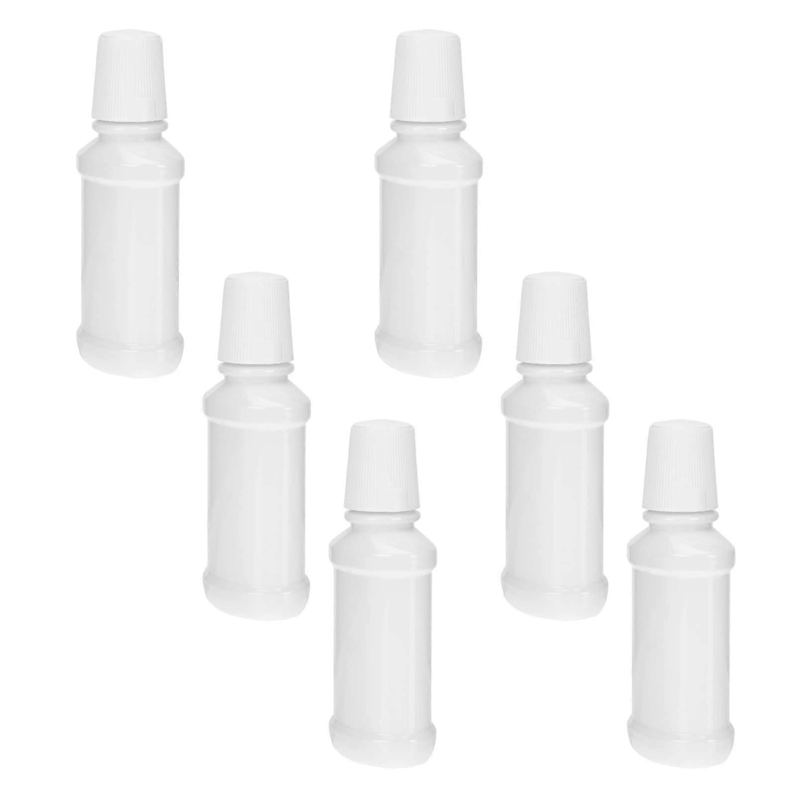 Empty Oral Cleaner Bottle 6PCS Plastic Flat Travel Subpacking 200ml