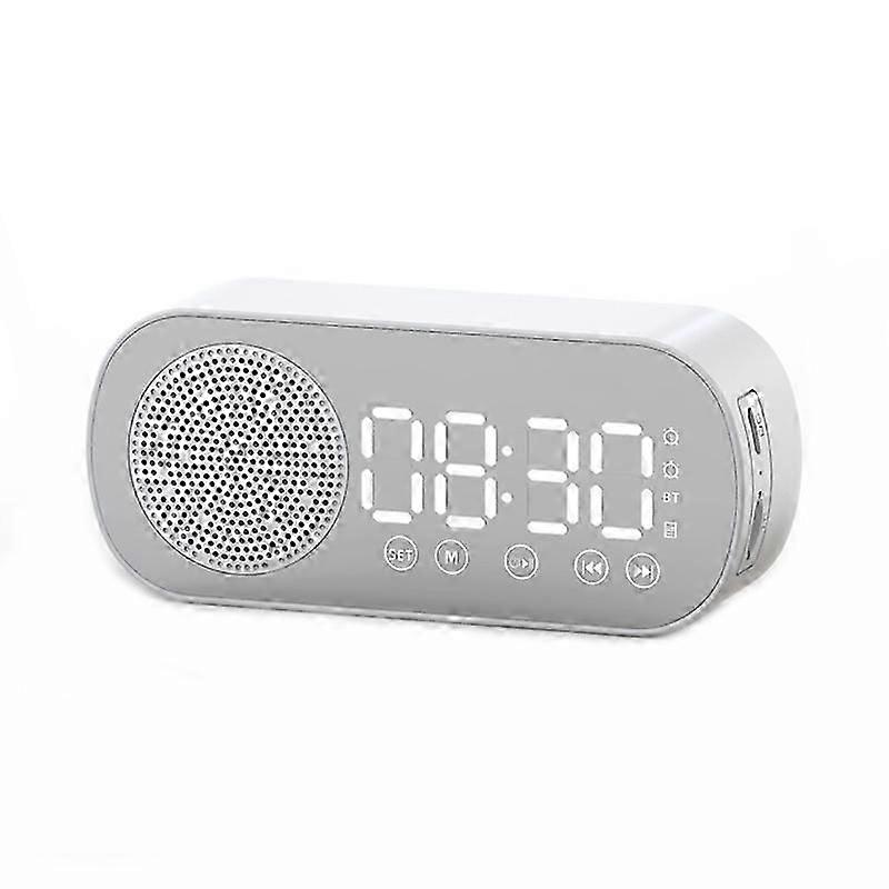 Multifunctional Smart FM Radio Bluetooth Speaker Alarm Clock Mirror Clock