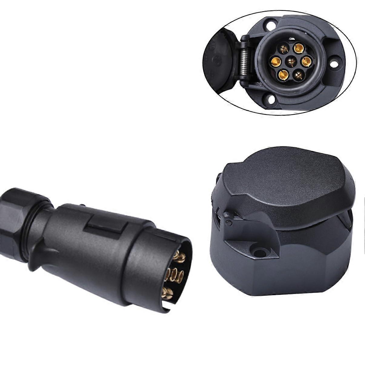 Autocompatible 12V trailer socket with 7 and selfgrounding design