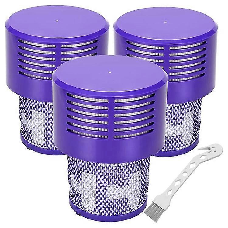 Compatible For Dyson V10 3Pcs Filter Vacuum Cleaner Replacement Post Filters with Brush
